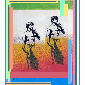 Collages intitulée "2 Davids" par Mal, Œuvre d'art originale, Collage numérique