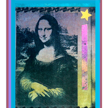 Collages intitolato "Mona with Color" da Mal, Opera d'arte originale, Collage digitale
