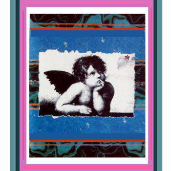 Collages getiteld "Raphael's Angel" door Mal, Origineel Kunstwerk, Digitale collage