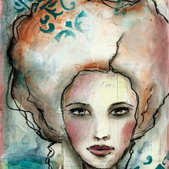 绘画 标题为“Laila Collage” 由Mala, 原创艺术品, 丙烯
