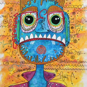 绘画 标题为“Graf ET” 由Malagarty, 原创艺术品, 水彩