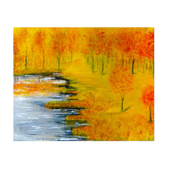 Картина под названием "Осень" - Петр Малай, Подлинное произведение искусства, Акрил