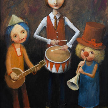 Painting titled "Trio (Tercet)" by Krzysztof Iwin, Original Artwork, Acrylic