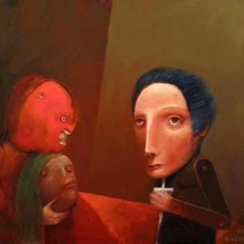 Pittura intitolato "The Exorcist" da Krzysztof Iwin, Opera d'arte originale, Olio