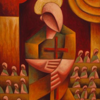 Pintura titulada "Life things-Religion" por Zsolt Malasits, Obra de arte original, Oleo Montado en Bastidor de camilla de ma…