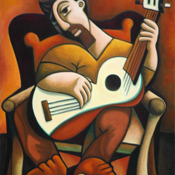 Painting titled "A song about love" by Zsolt Malasits, Original Artwork, Oil