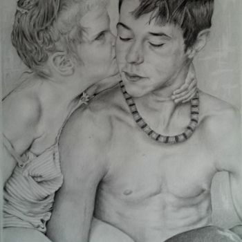 Drawing titled "Tendresse" by Malaussane, Original Artwork
