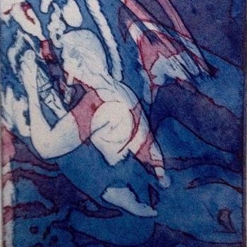 Printmaking titled "Archangel Intrepid…" by Male Beauty Forum Lifestyle, Original Artwork, Etching