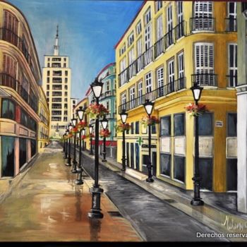 Pintura titulada "Calle Larios Málaga" por Maleny, Obra de arte original