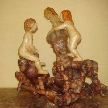 Sculpture titled "L'ILE AUX ENFANTS" by Marie Celine Malezieux Ribeyre, Original Artwork