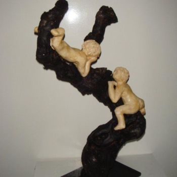 Sculpture titled "ALORS TU MONTES" by Marie Celine Malezieux Ribeyre, Original Artwork
