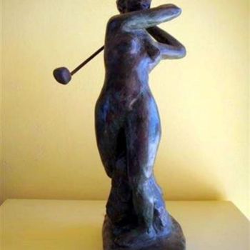 Sculpture intitulée "golfeuse" par Marie Celine Malezieux Ribeyre, Œuvre d'art originale