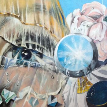 Pintura titulada "Célibat en rupture…" por Malgor Sadlon, Obra de arte original, Oleo Montado en Bastidor de camilla de made…