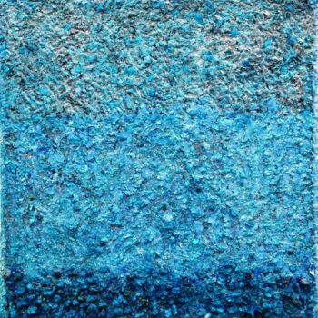 Peinture intitulée "Kind of Blue" par Mali Klein, Œuvre d'art originale, Encre