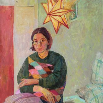 Painting titled "Яна" by Polina Malidovskaia, Original Artwork, Oil