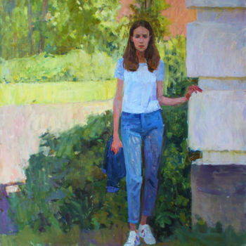 绘画 标题为“Портрет в саду” 由Полина Малидовская, 原创艺术品, 油