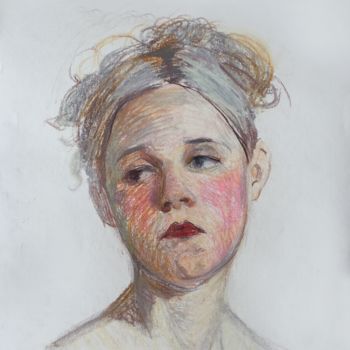 Рисунок под названием "Натурщица" - Полина Малидовская, Подлинное произведение искусства, Пастель