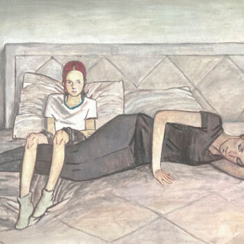 "Mother sleeps" başlıklı Tablo Полина Малидовская tarafından, Orijinal sanat, Petrol