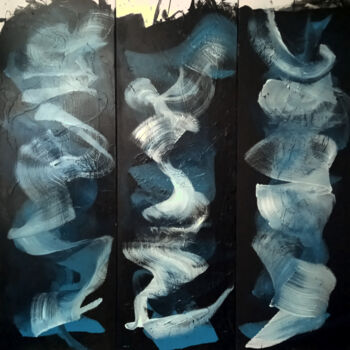 Painting titled "Smoke in the Water" by Malik Hansen, Original Artwork, Acrylic