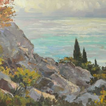 Картина под названием "Осенний пейзаж" - Малила Писаренко, Подлинное произведение искусства, Масло