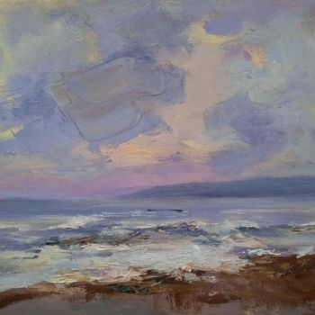 Картина под названием "Весеннее море" - Малила Писаренко, Подлинное произведение искусства, Масло