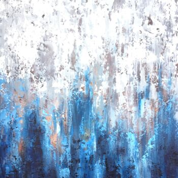 Malerei mit dem Titel "Blue Skies" von Malinga Kumarasinghe, Original-Kunstwerk, Acryl Auf Keilrahmen aus Holz montiert