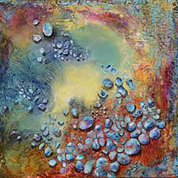 Pintura intitulada "Bubbles in a Reef" por Malinga Kumarasinghe, Obras de arte originais, Acrílico Montado em Armação em mad…