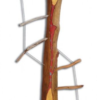 Sculpture titled "Num (Trace)" by Malinka Mucay, Original Artwork, Wood