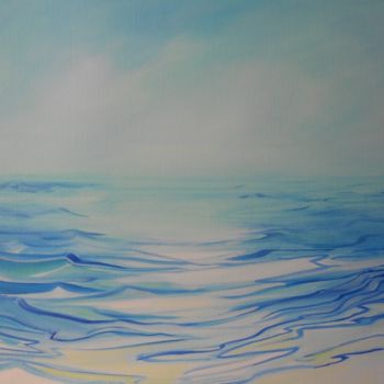 Peinture intitulée "Jeux de vagues" par Patricia Malka, Œuvre d'art originale, Huile