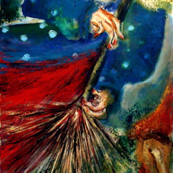 Peinture intitulée "the witch" par Malka Tsentsiper, Œuvre d'art originale, Acrylique Monté sur Châssis en bois