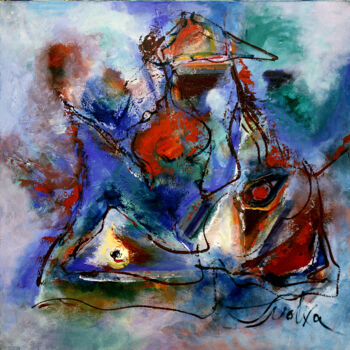 Malerei mit dem Titel "Sea Storm" von Malka Tsentsiper, Original-Kunstwerk, Acryl