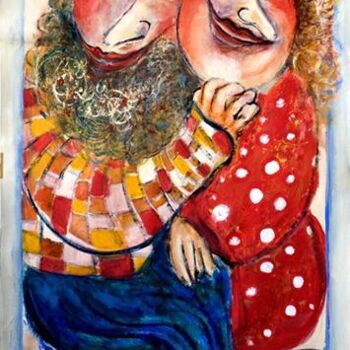 Картина под названием "Lovely Talk" - Malka Tsentsiper, Подлинное произведение искусства