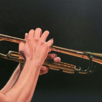 Pintura titulada "Trompetista" por Magdalena Alles, Obra de arte original, Oleo