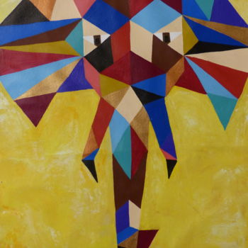 Peinture intitulée "Haathi - the elepha…" par Mallika Seth, Œuvre d'art originale, Acrylique
