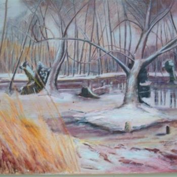Painting titled "Steingiessen l'hiver" by Jean Chuberre, Original Artwork