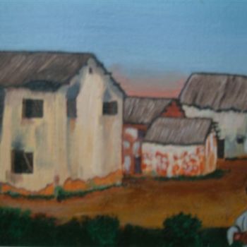 「Village malgache」というタイトルの絵画 Jean Chuberreによって, オリジナルのアートワーク