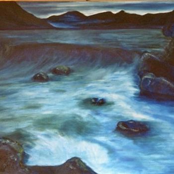 Painting titled "loch écossais" by Jean Chuberre, Original Artwork