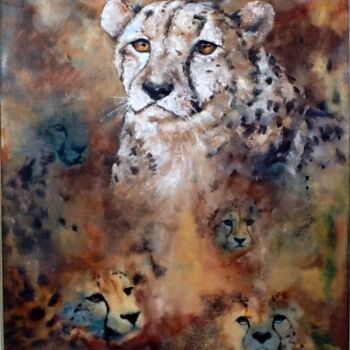 Painting titled "Guepardo" by Malou Pombo, Original Artwork, Other