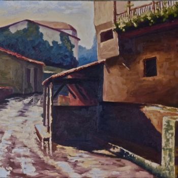 Malerei mit dem Titel "El Pilón (Cantabria)" von Malu Ribeiro, Original-Kunstwerk, Öl