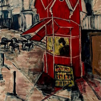 Drawing titled "The Quiosque at Car…" by Malu Ribeiro, Original Artwork, Acrylic