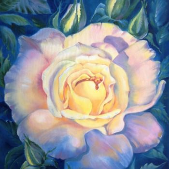 Ζωγραφική με τίτλο "Rose.jpg" από Olga, Αυθεντικά έργα τέχνης, Λάδι