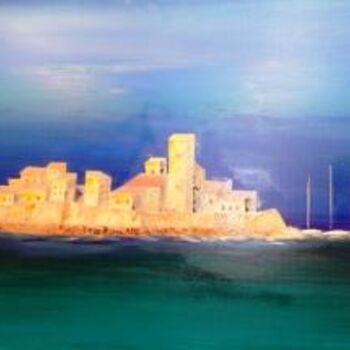 Pittura intitolato "Vieil Antibes" da Malya, Opera d'arte originale