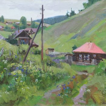 Painting titled "На Уральской земле" by Aleksei Malykh Vasilev, Original Artwork