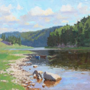 Картина под названием "река Чусовая" - Алексей Малых-Васильев, Подлинное произведение искусства