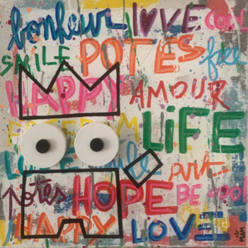 Картина под названием "Life" - Mam, Подлинное произведение искусства, Акрил Установлен на Деревянная рама для носилок