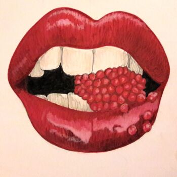 Drawing titled "A taste of desire 2" by Maman Aigle, Original Artwork, Marker