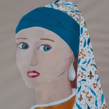 Painting titled "Perle" by Pauline Tessier, Original Artwork, Acrylic