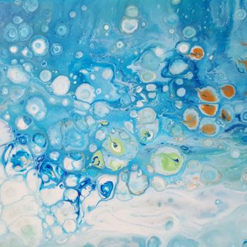 Peinture intitulée "étrange bleu" par Maryna Simoes, Œuvre d'art originale, Acrylique