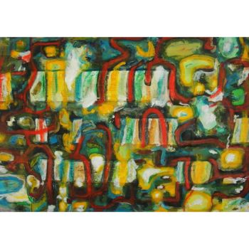 Painting titled "labyrinth - amamede…" by Amamede, Original Artwork, Oil