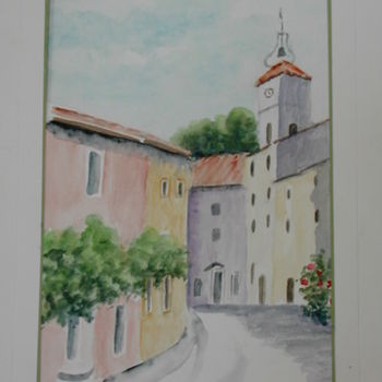 Картина под названием "Rue provençale" - Mamija, Подлинное произведение искусства